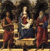 Sandro Botticelli The Virgin and Child Enthroned oil on canvas